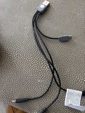 3-in-1 Multi-Connector Charging Cable — Black